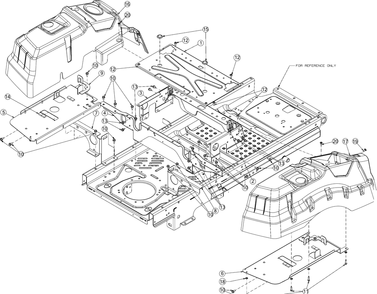 Operator Platform Diagram and Parts List for Z-FORCELX54KW (17AIDAUC010)(2016) Cub Cadet Lawn Tractor